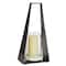Black Terrazzo Contemporary Candle Holder Lantern, 18" x 8" x 5"